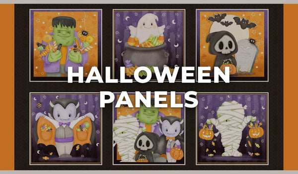 Halloween fabric panels at Missouri Star Quilt Co.