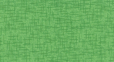 Darker green modern crosshatch pattern on a lighter green background from the Kimberbell Basics fabric collection.