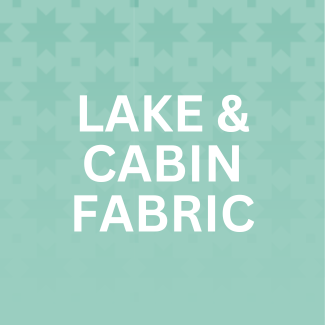 Shop cabin fabric by the yard & lake fabric panels here.