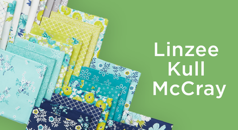 Shop Linzee Kull McCray Fabric collections in precuts and yardage while supplies last.