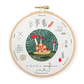 Forest Floor Embroidery Stitch Sampler Kit