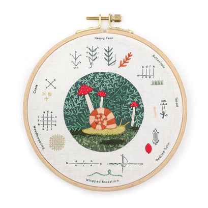 Forest Floor Embroidery Stitch Sampler Kit