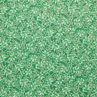 Holiday Flourish - Festive Finery Spearmint Colorstory Sprigs Pine Metallic Yardage