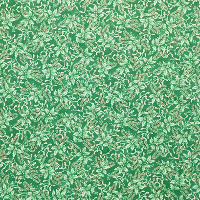 Holiday Flourish - Festive Finery Spearmint Colorstory Sprigs Pine Metallic Yardage
