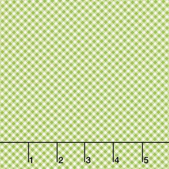 Strawberry Lemonade - Gingham Lime Yardage