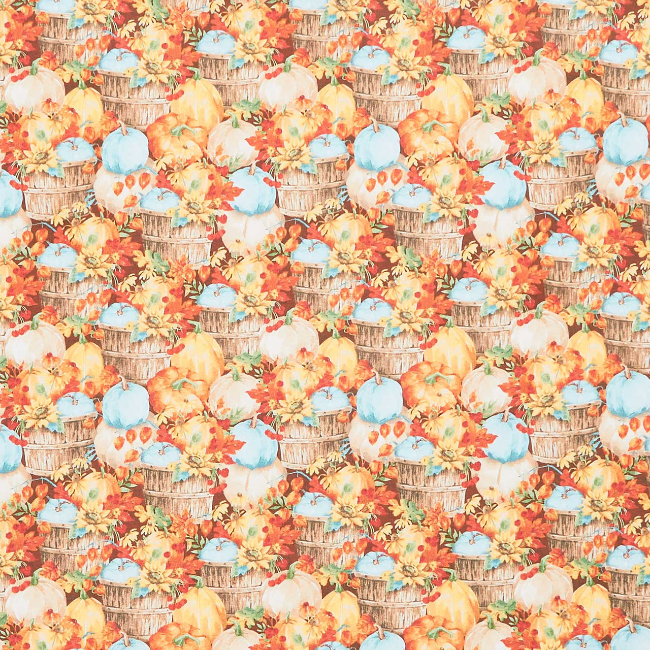 Autumn Blessings - Autumn Collage Orange Yardage Primary Image