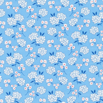 Garden Party - Sweetheart Bouquet Blue Yardage