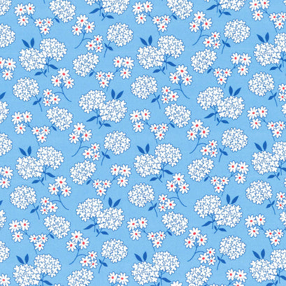 Garden Party - Sweetheart Bouquet Blue Yardage
