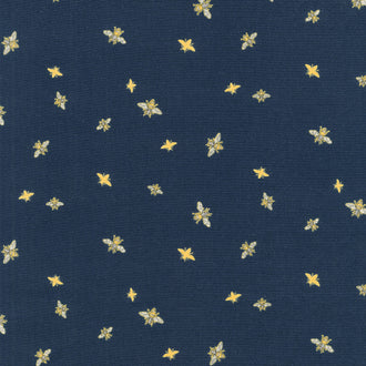 Honey Bees and Flowers Please - Bees Navy Yardage