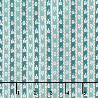Flower Box - Trailing Petals Teal Yardage
