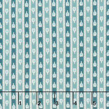 Flower Box - Trailing Petals Teal Yardage Primary Image