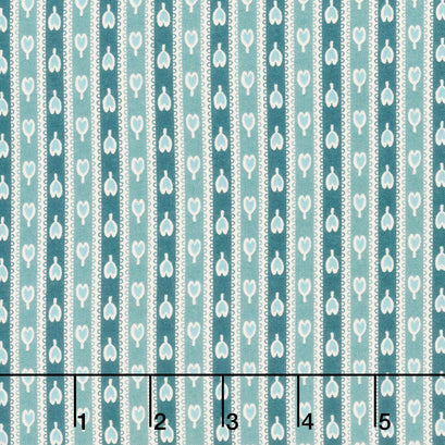 Flower Box - Trailing Petals Teal Yardage
