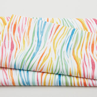 All Big Things Start Small - Rainbow Zebra Multi 2 Yard Cut