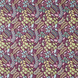 Fragrant Fields - Sprigs Maroon Yardage