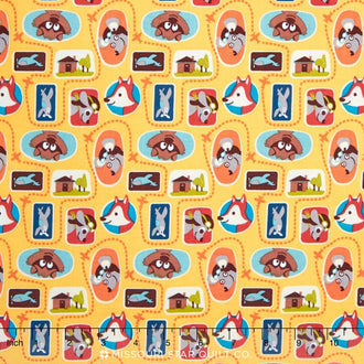 Little Flyers - Patches Yellow Yardage