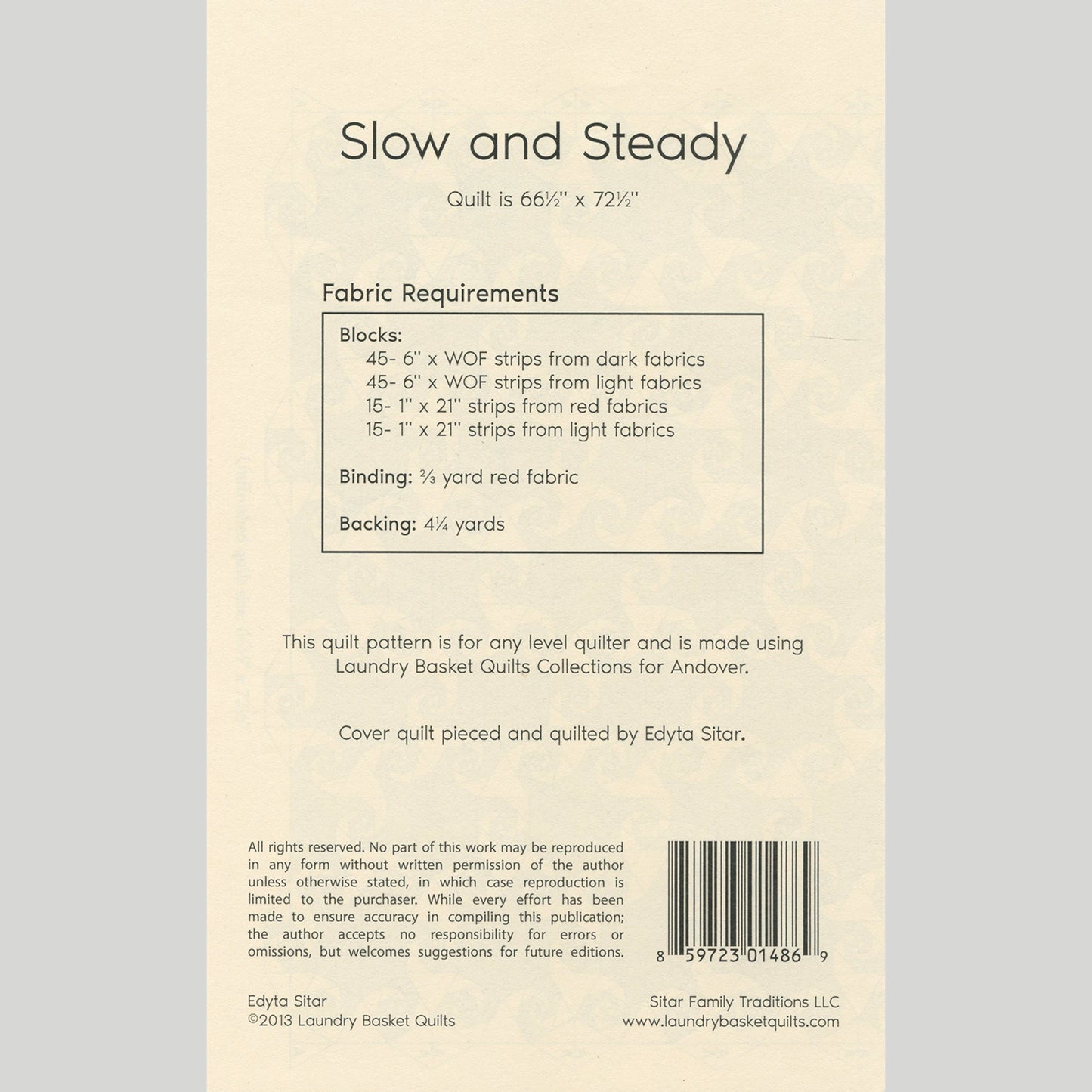 Slow and Steady Quilt Pattern