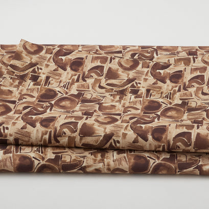 Spectral - Abstract Shapes Cocoa 118" Wide 3 Yard Cut