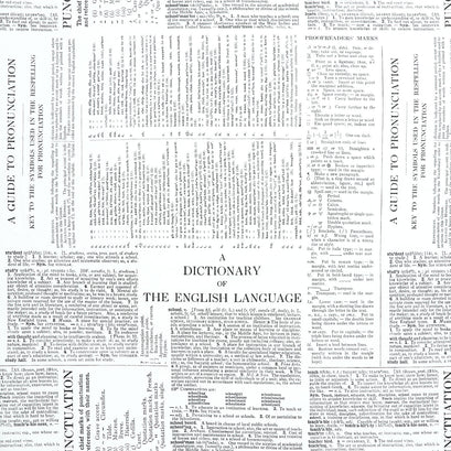 Old School - Dictionary White Yardage