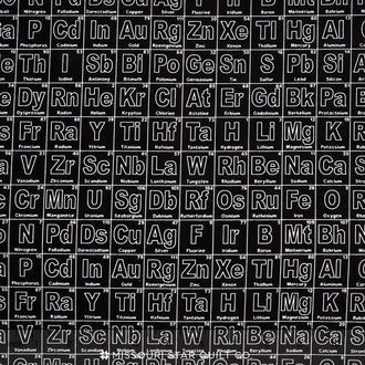 Novelty - Periodic Table Black Yardage