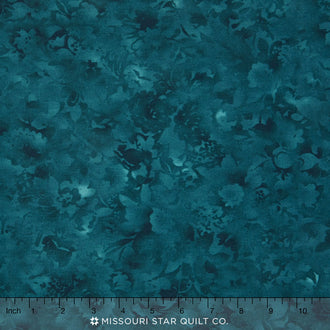 Fusions Bloom - Teal Yardage
