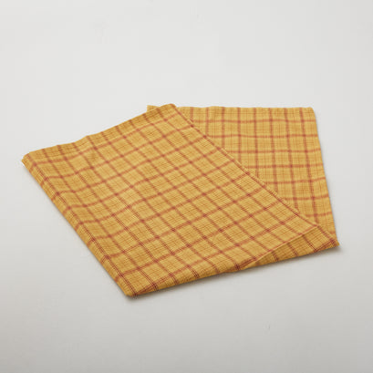 Tea Towel - Checks Orange/Yellow