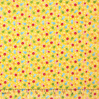 Backyard Roses - Backyard Floral Yellow Yardage
