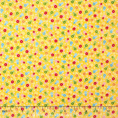 Backyard Roses - Backyard Floral Yellow Yardage