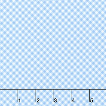 Playtime Flannel - Bias Gingham Blue Yardage Primary Image