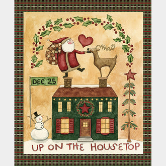 Up on the Housetop - Santa Rooftop Multi Panel