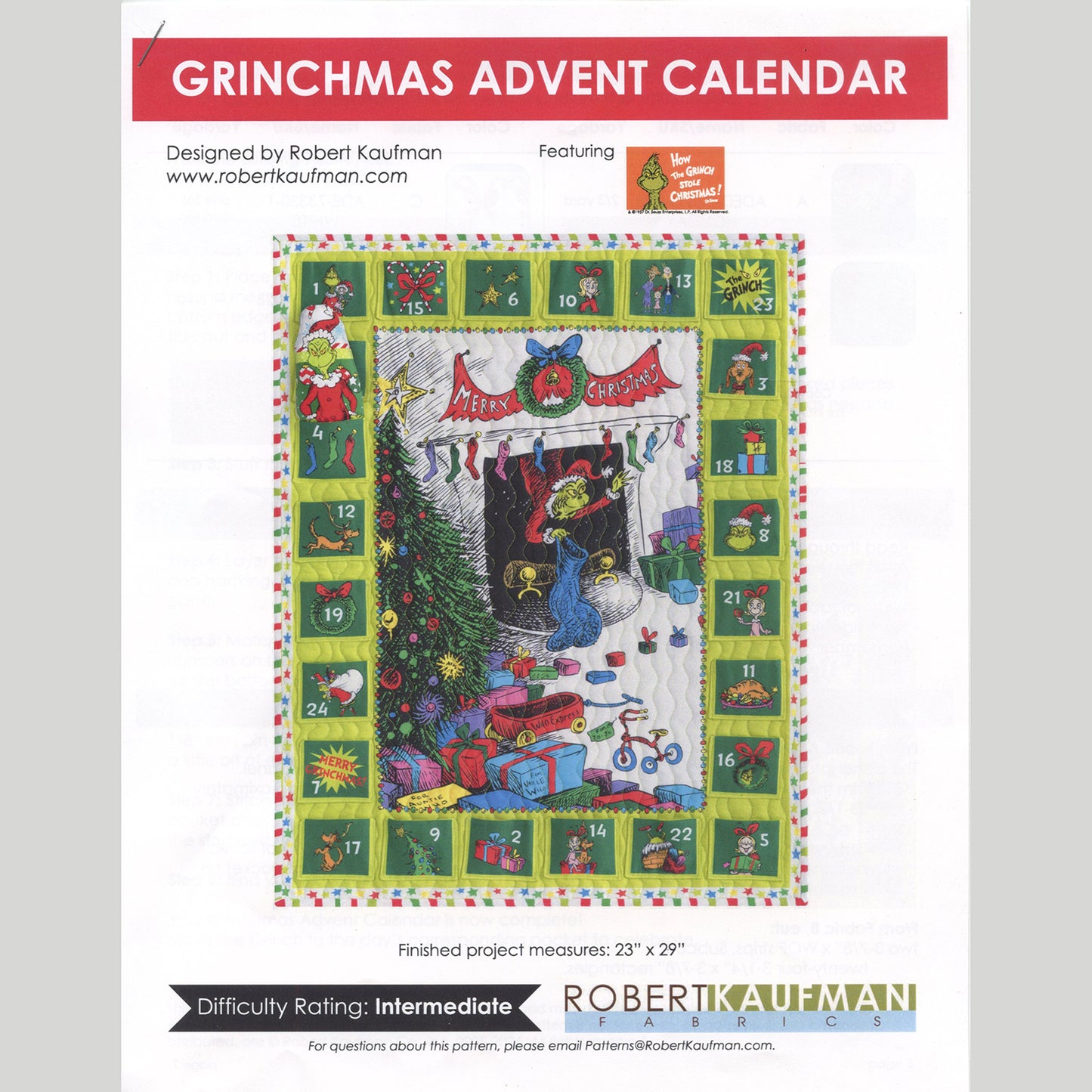 Dr. Seuss Grinchmas Advent Calendar Kit Alternative View #2
