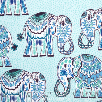 Jules and Indigo - Elephant Cobalt Yardage