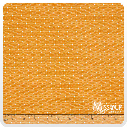 Lazy Day - Hexagon Orange Yardage