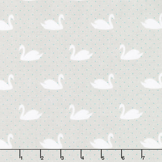 Love Story - Swans Gray Yardage