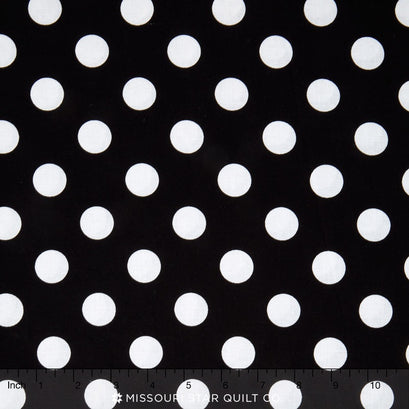 Medium Dots - Dot Black 108" Wide Backing