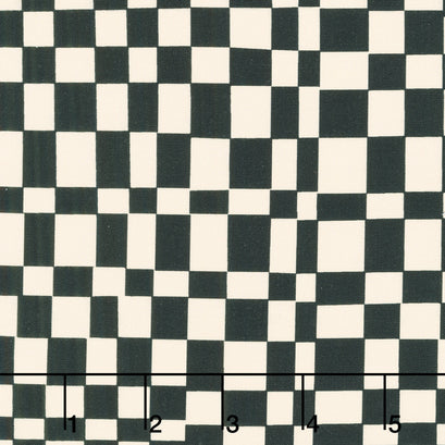 Kaleidoscope - Checker Ink Vanilla Custard Yardage