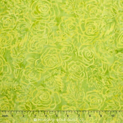 Tonga Batiks - Jelly Bean Rose Bush Parrot Yardage