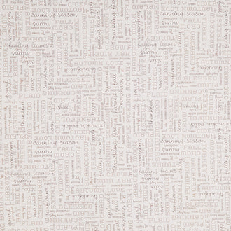 Designer Wideback - Autumn Words Latte 108" Wide Backing