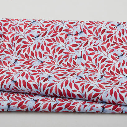 Viva Magenta Favorites - Dragonfly Vine Blue 2 Yard Cut