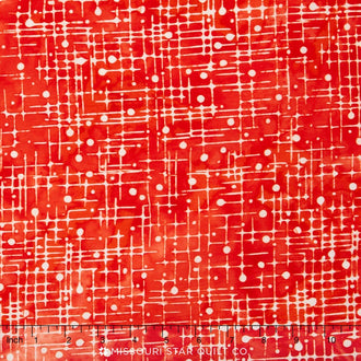 Artisan Batiks - Color Source 5 Mod Plaid Red Yardage