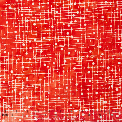 Artisan Batiks - Color Source 5 Mod Plaid Red Yardage