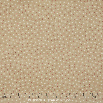 Red, White & Free - Stone Tiny Stars Yardage
