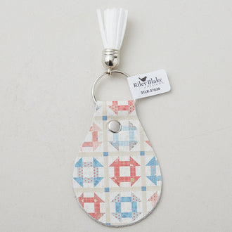 Leather Circle Key Chain - Countryside