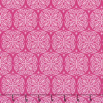 Fruitful Pleasures - Damask Fuchsia Yardage