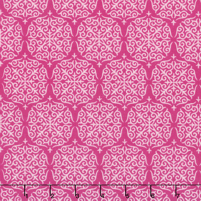 Fruitful Pleasures - Damask Fuchsia Yardage