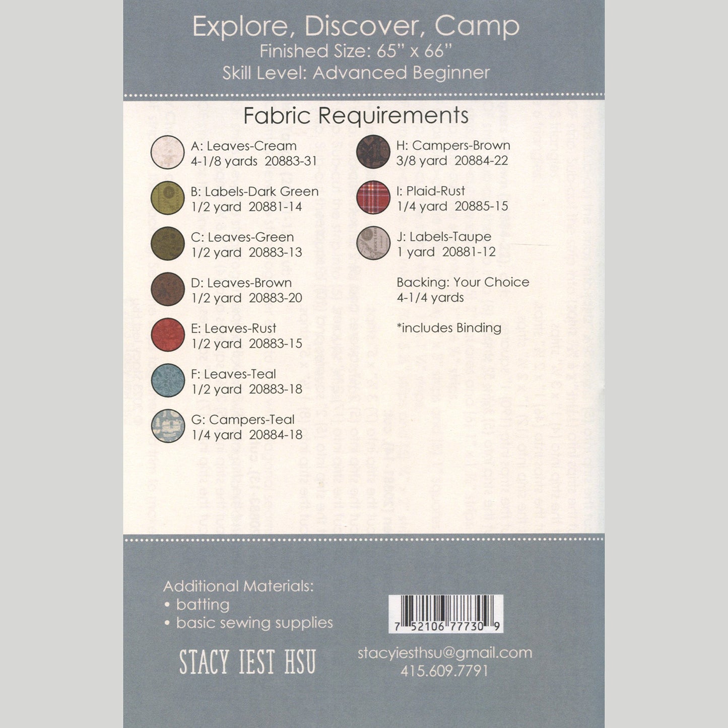 Explore, Discover, Camp Quilt Kit Alternative View #3