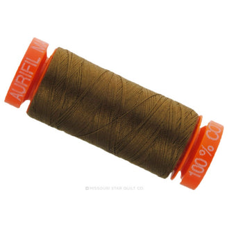 Aurifil 50 WT Cotton Mako Spool Thread Dark Antique Gold