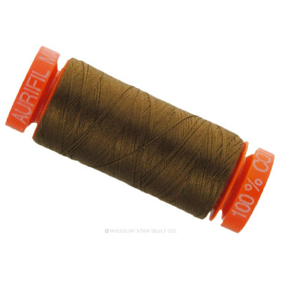 Aurifil 50 WT Cotton Mako Spool Thread Dark Antique Gold
