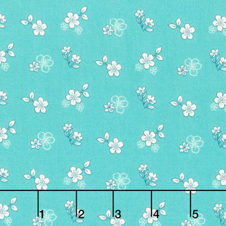 Feed My Soul - Tossed Floral Sky Yardage