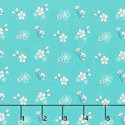 Feed My Soul - Tossed Floral Sky Yardage