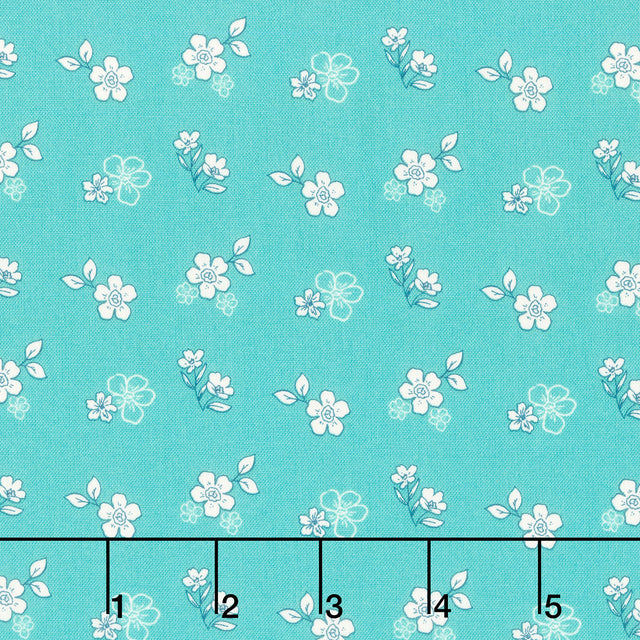 Feed My Soul - Tossed Floral Sky Yardage Primary Image